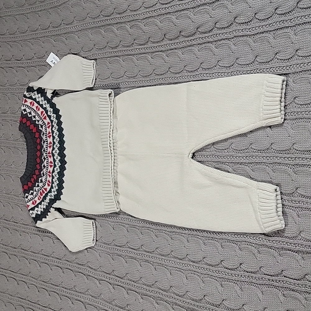 NWT Old Navy Cotton Baby Knit Sweater & Pants Set